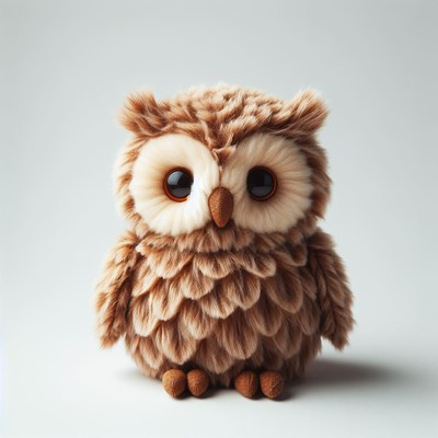 Brown plush owl toy