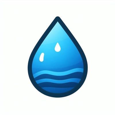 Blue water drop logo