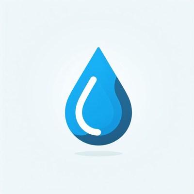 Blue water drop icon