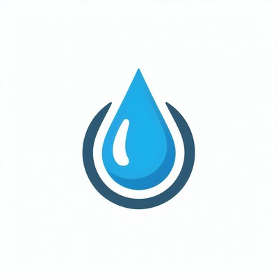 Blue water drop logo
