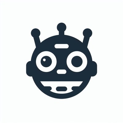 Smiling robot icon