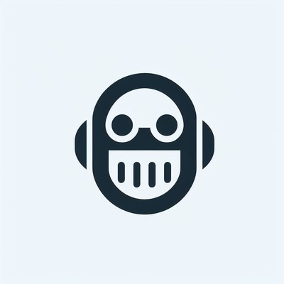 Robot icon with goggles and headphones