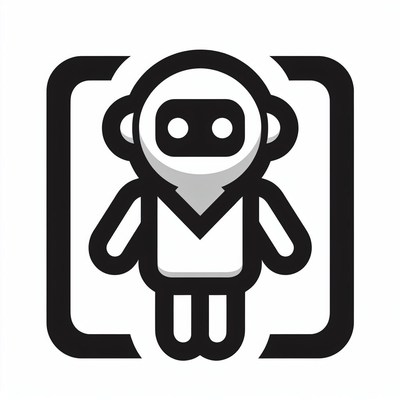 Robot standing in a square frame