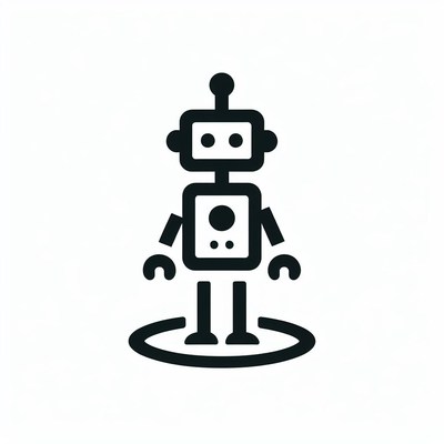 Robot icon in circle