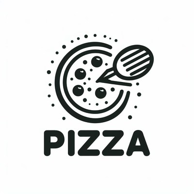 Pizza slice logo design