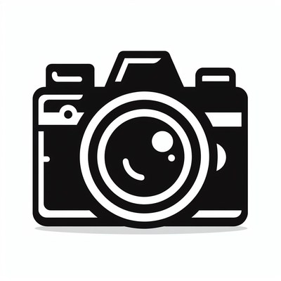 Black and white camera icon