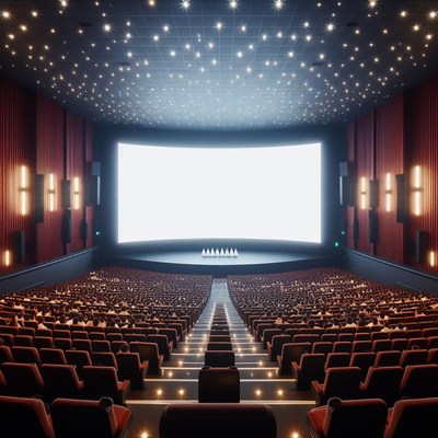 Empty movie theater before a show