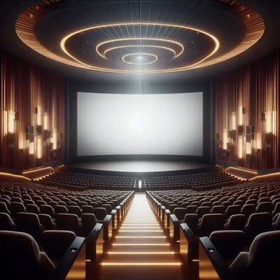 Empty movie theater before show