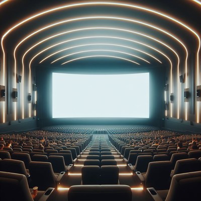 Empty movie theater before a screening