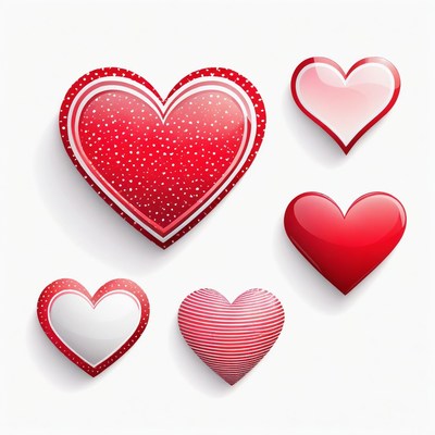 Red hearts design