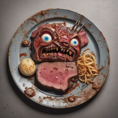 Monster steak dinner