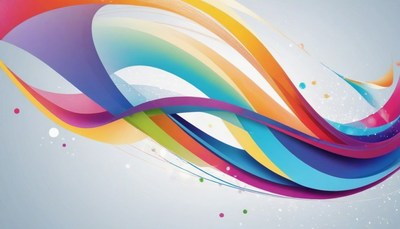 Abstract colorful wavy lines