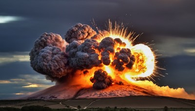 Volcanic eruption in iceland