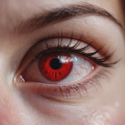 Close-up of a red eye