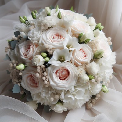 White bridal bouquet