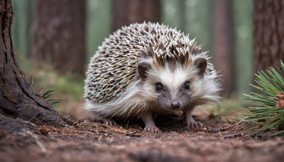 Hedgehog in forest