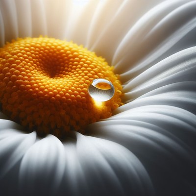 Dewdrop on a daisy