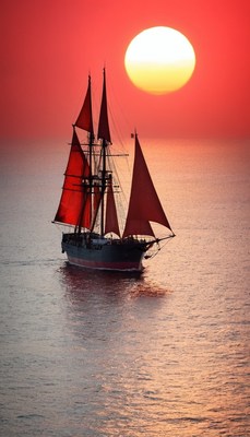 Sailboat at sunset
