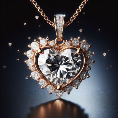 Heart diamond necklace pendant