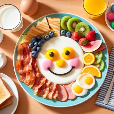 Smiling breakfast plate