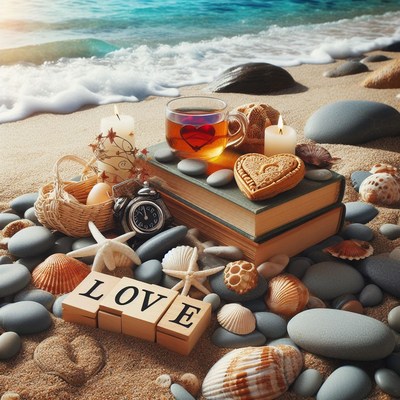 Romantic beach still life