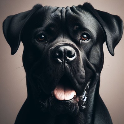 Black dog portrait