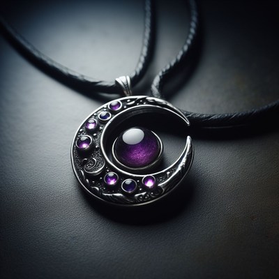 Crescent moon pendant necklace