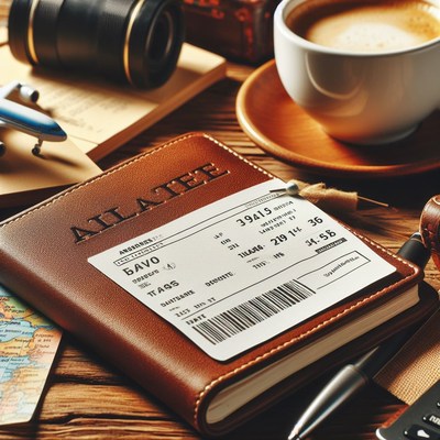 Travel passport with boarding pass