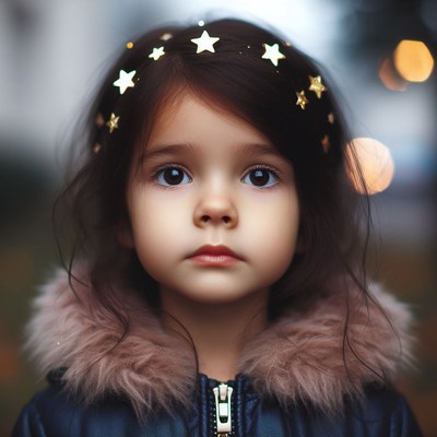 Girl with star hairband