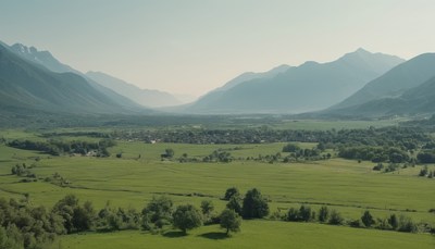 Mountain valley landscape