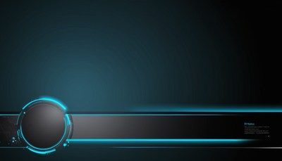 Abstract blue glowing circle and bar