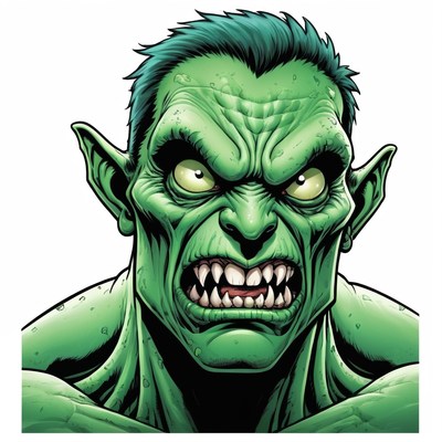 Green monster close-up