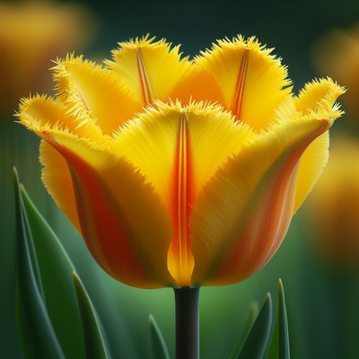 Yellow fringed tulip