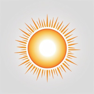 Orange sun illustration