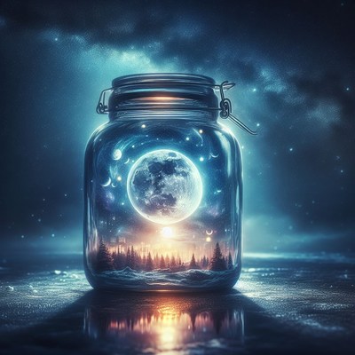 Night sky in a jar