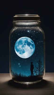 Night sky in a jar