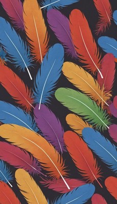 Colorful feathers pattern