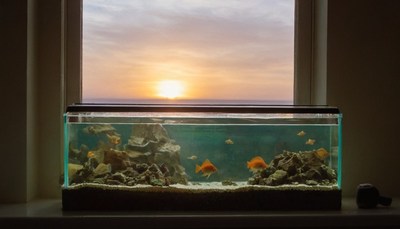 Aquarium at sunset