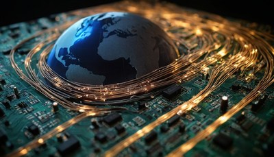 Earth on circuit board