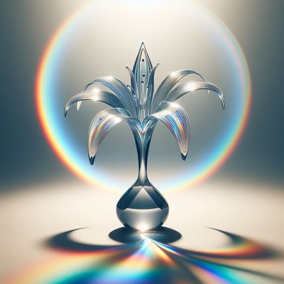 Crystal flower in light