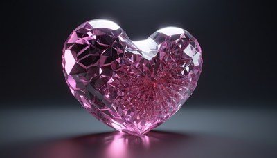 Pink diamond heart