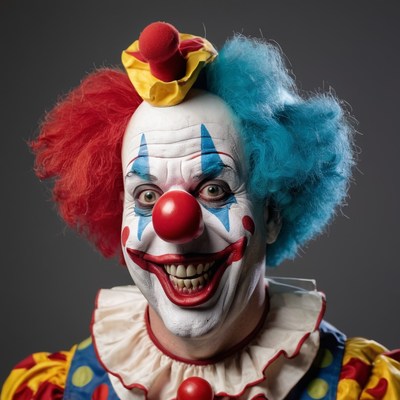 Creepy clown portrait