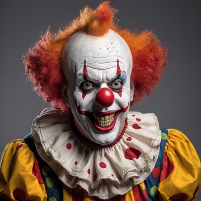 Scary clown portrait
