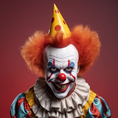 Creepy clown portrait
