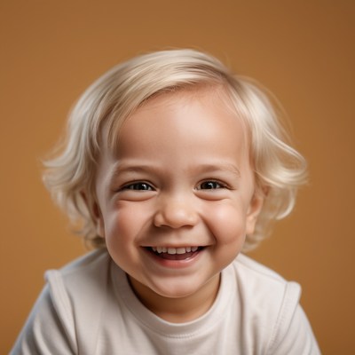 Smiling toddler portrait
