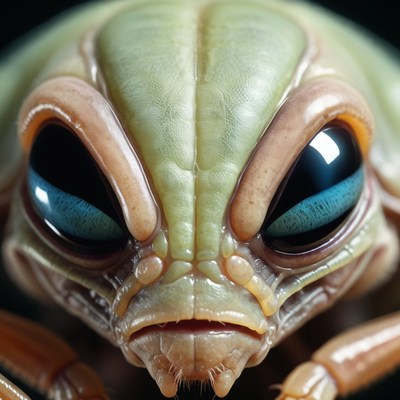 Close-up of an insect's face