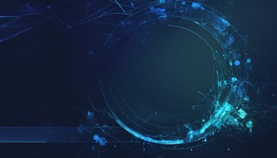 Abstract blue circle design