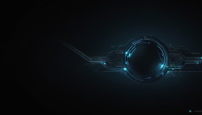 Abstract digital circle on black background