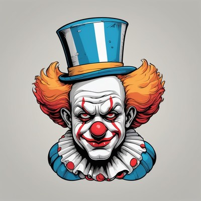 Scary clown illustration