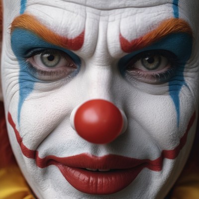 Clown's creepy smile